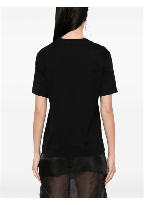 Black flower-embellished T-shirt Simone Rocha - women SIMONE ROCHA | 5342B0553BLKRDMLT